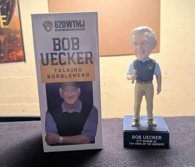 2021 Milwaukee Brewers Bob Uecker Talking Bobblehead in Box