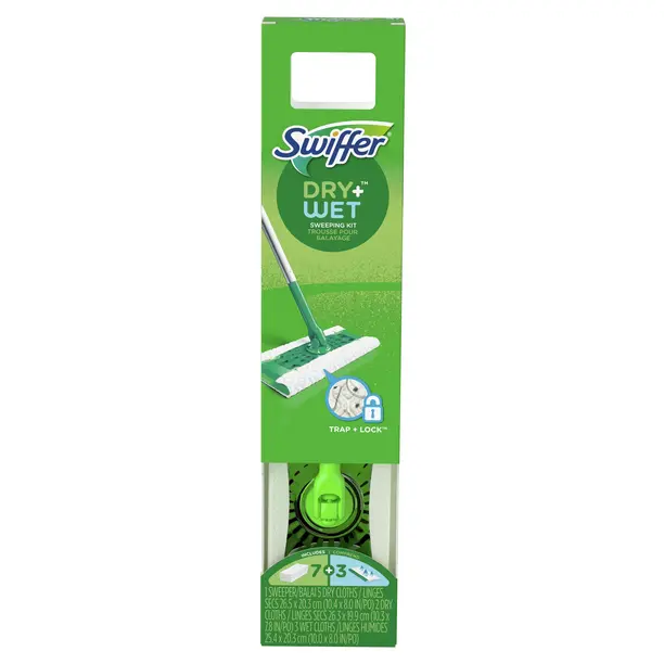 Swiffer Sweeper 2-in-1, Dry and Wet Multi Surface Floor Cleaner, Sweeping and Mo
