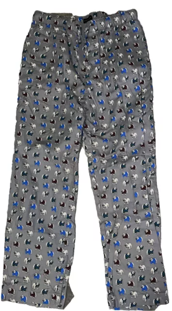 Banana Republic Bulldog Print 100% Cotton Lounging Pajama Pants Mens Large VGC