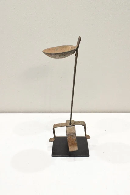 African Metal Oil Lamp Dogon Tribe Mali 2