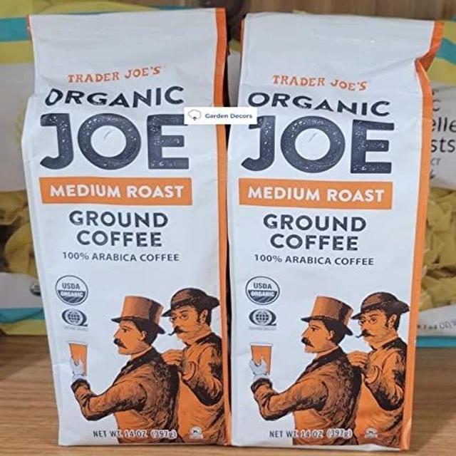 TRADER JOE’S ORGANIC Medium Roast Ground Coffee 14oz 397g (Two Bags