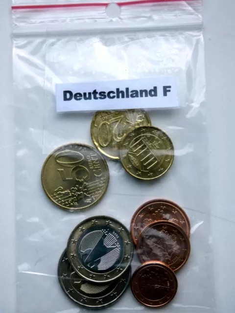 Deutschland  Euromünzsatz 1 Cent - 2 Euro Start 2002  unzirkuliert Buchstabe F