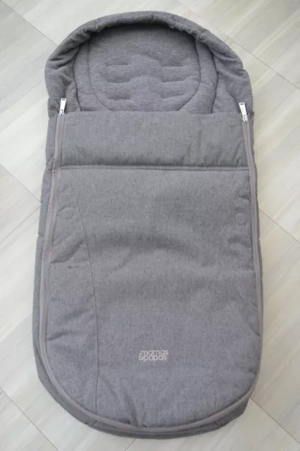 Mamas and Papas SHADOW GREY Pram Cold Weather PLUS Footmuff Cosytoes