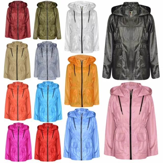 A2Z 4 Kids Raincoat Jacket Windbreaker Waterproof Parka Shower Hooded Coat 5-13Y