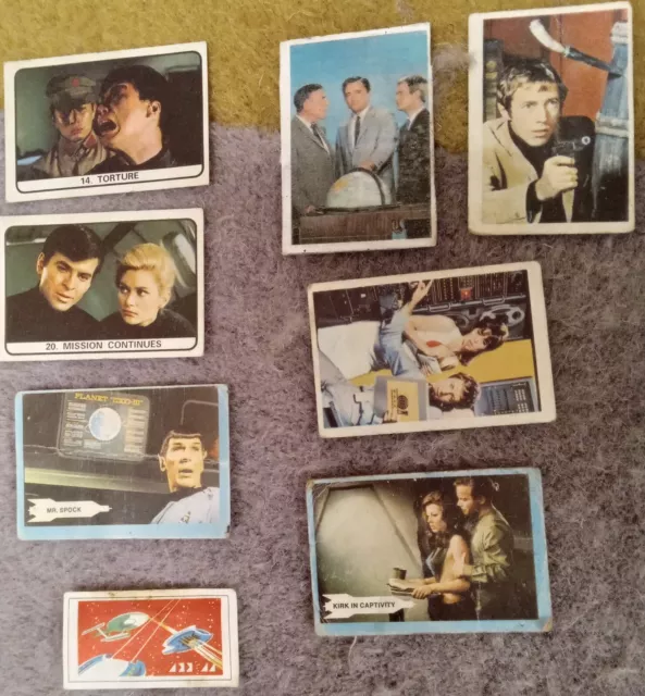 8 A&BC Cards Star Trek The Champions, girl from uncle