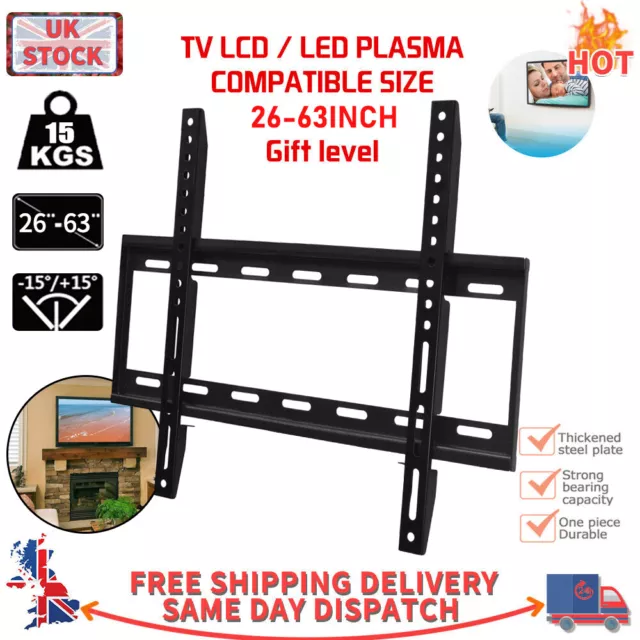 Tv Wall Bracket Mount Slim For 26 30 32 40 42 50 63 Inch Flat 3D Lcd Led Plasma