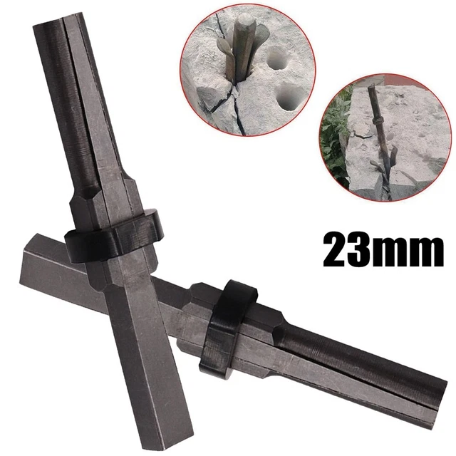 Lot De 10 Cales En Acier Pour Fendre Pierre Et Béton - Diamètre 16 Mm, Longueur 105 Mm - Idéal Granit, Roche - 7