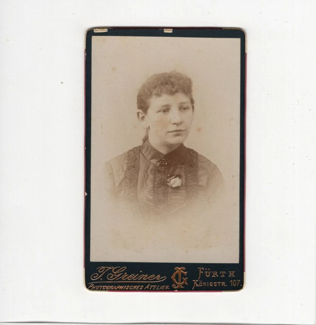 CDV Foto Damenportrait - Fürth 1880er