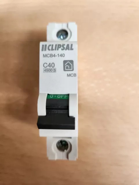 Clipsal 40 Amp Miniature Circuit Breaker MCB C Curve 1 Pole 4.5kA - MCB4-140