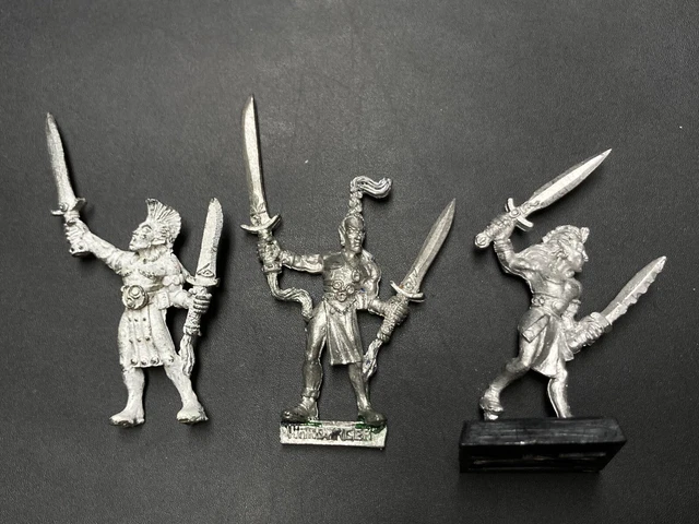 Warhammer Aos Wood Elf Elves Wardancer x3 Metal OOP 90s