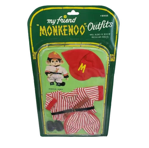 Vintage My Friend Monkenoo Outfits Monkey Homerun Homer Baseball New In Package