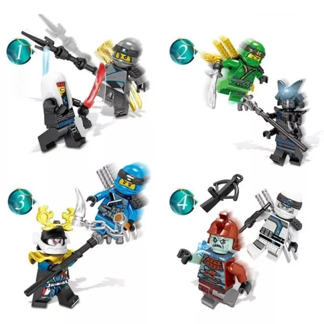 Set Of 24 Pcs Ninjago Mini Figures Kai Jay Sensei Wu Master Building Blocks Toys 2