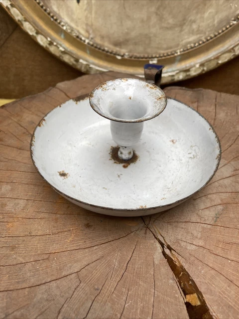ANCIENNE BASSINE TOLE EMAILLEE EMAIL décor FLEURS ENAMEL déco CUISINE