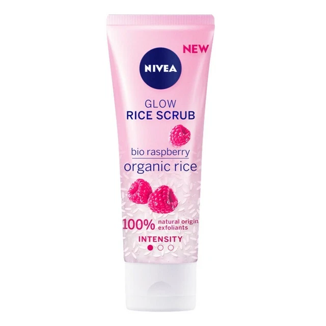 Nivea Glow Rice Scrub Raspberry Face Scrub 75 ml