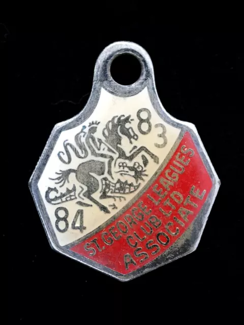 St. George Leagues Club Dragons associate member badge 1983