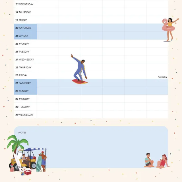2024 Calendar Family Planner Square Wall by Paper Pocket 30cm x 30cm 3