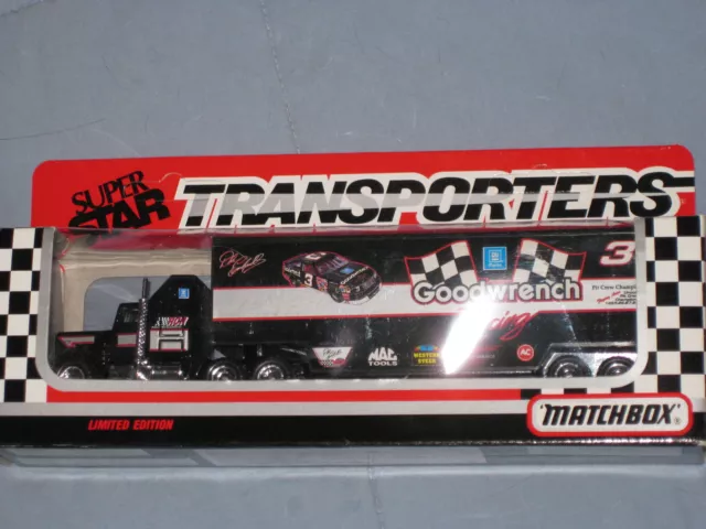 Matchbox Dale Earnhardt Sr #3 Super Star 1992 Goodwrench Transporter 1/87 Scale