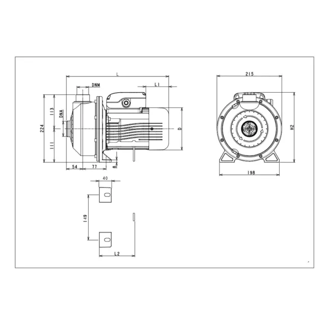 XYLEM/LOWARA - Pompa centrifuga COM350/03/C Uso industriale Monofase 0,5hp (ELP