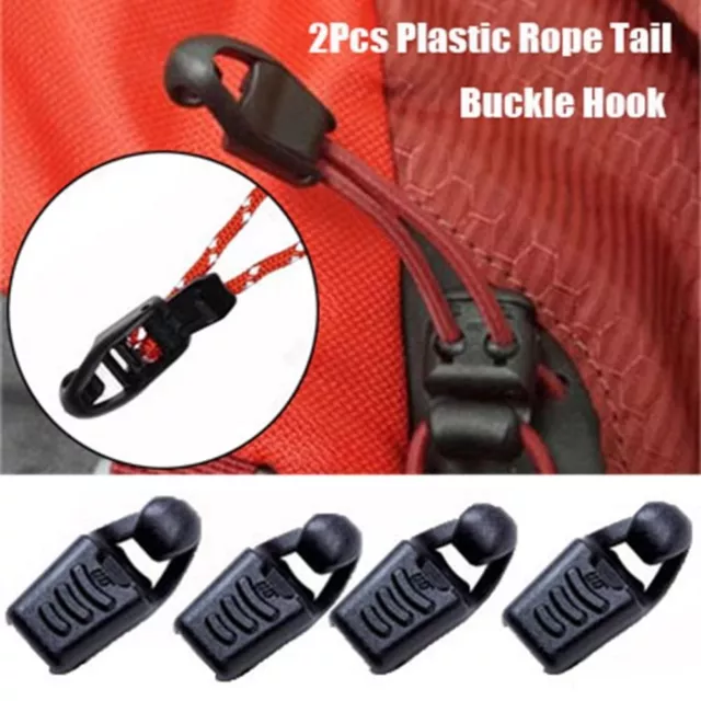 BLACK STRAPS HOOKS Plastic Elastic Ropes Buckles Open End Cord Outdoor Tool  $14.82 - PicClick AU