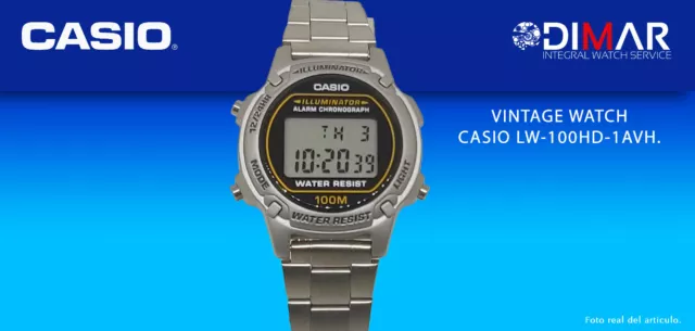 VINTAGE CASIO LW-100HD-1AHV  WR.100m. ILLUMINATOR. QW-1665. AÑO 1999.