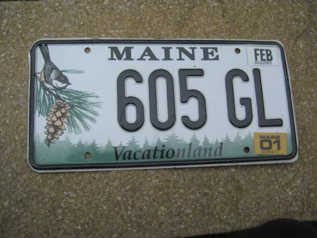 American Maine Vacationland Graphic Bird # 605 Gl Feb 2001 Rare Number Plate