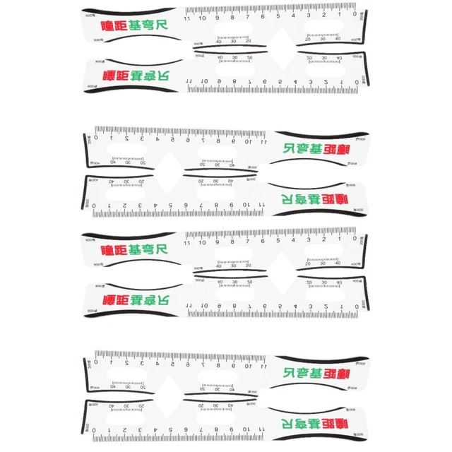 8 Pcs Pupillometer Optical Pupil Distance Ruler Portable Pupil Distance Meter