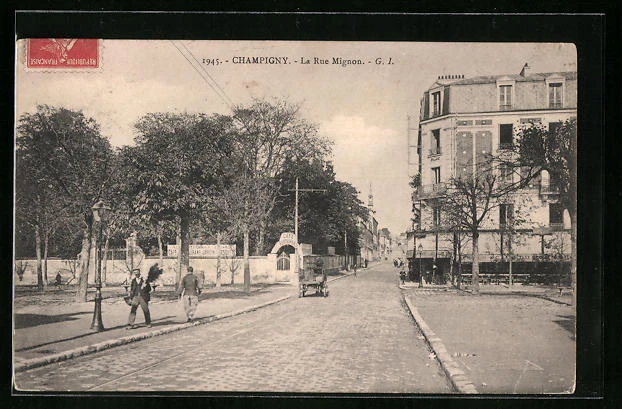 CPA Champigny, La Rue Mignon 1910