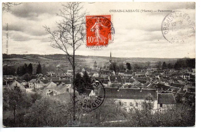 ORBAIS L' ABBAYE - Marne - CPA 51 - Vue panoramique