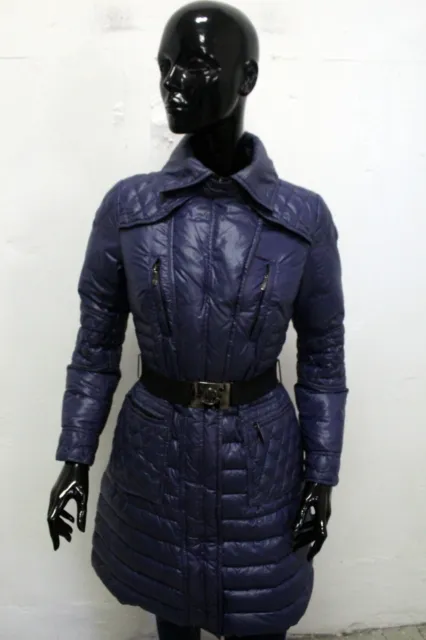 Moncler Donna Taglia 1 - S Giubbotto Blu Piumino Giacca Invernale Giubbino Coat