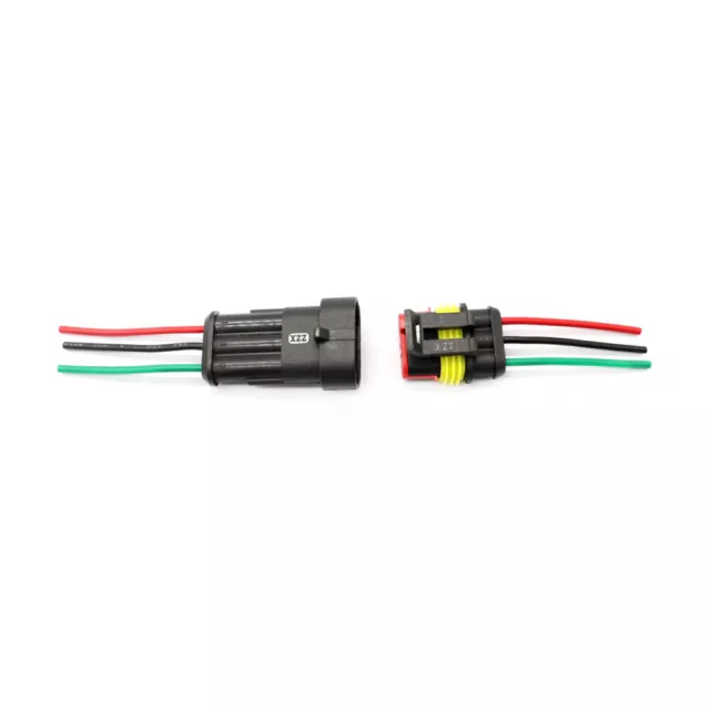 5 Paare 3-polige IP67 wasserdichte elektrische Kabelklemmenstecker Stecker mit 3