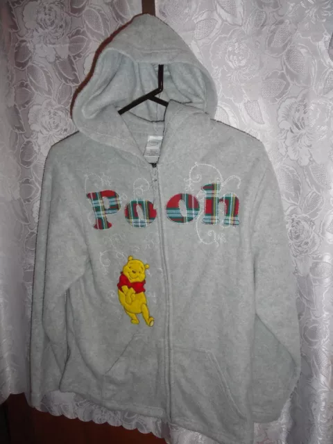 Junior's/Women's Gray "Disney's Winnie The Pooh" Hoodie-Size Small 4/6