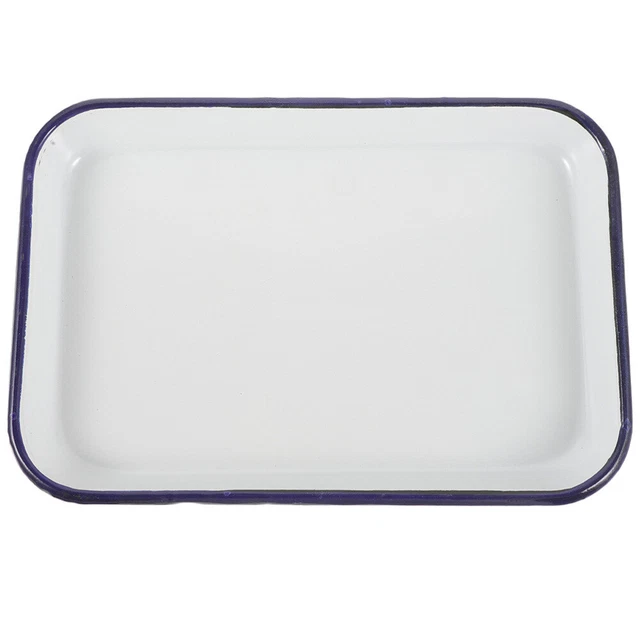 Household Enamel Baking Dish Rectangular Roasting Pan Multi-use Baking Tray 2