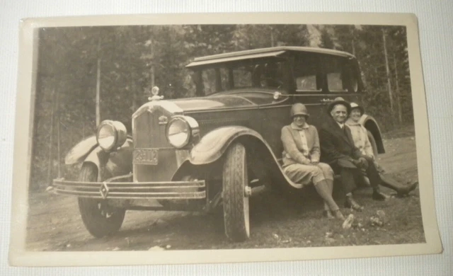 Antique Original Photograph Photo Family Ford Model A Car 1920s 1930s