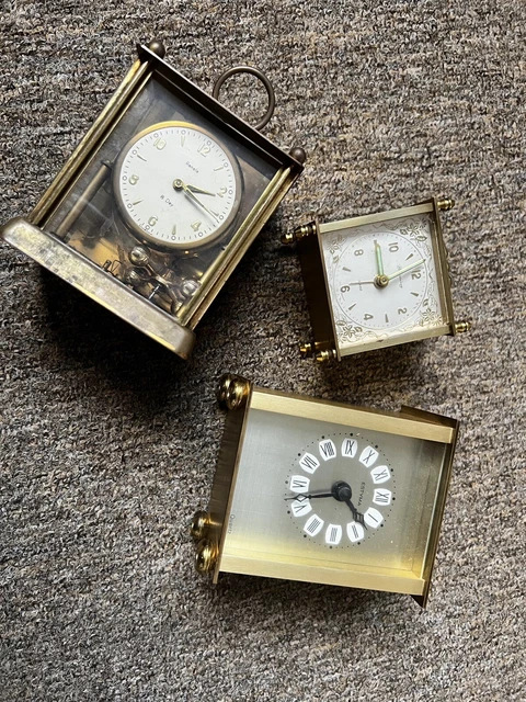 Old Carriage Clocks x 3
