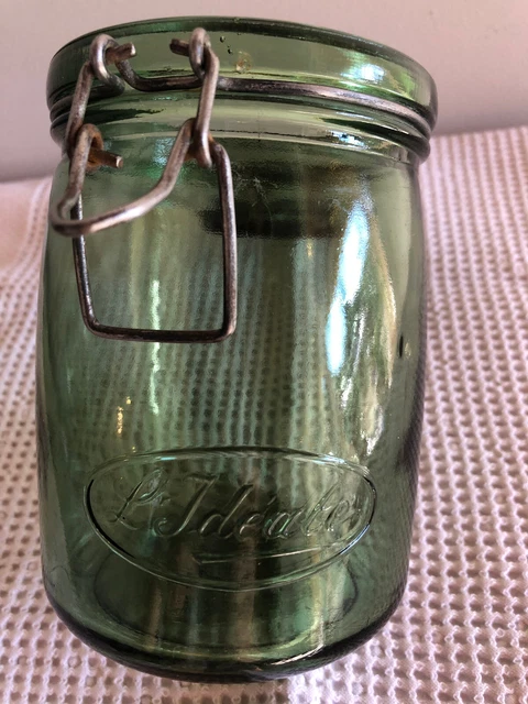 Bocal / pot en verre vintage Le Parfait 1 litre modèle fruits – La Roue