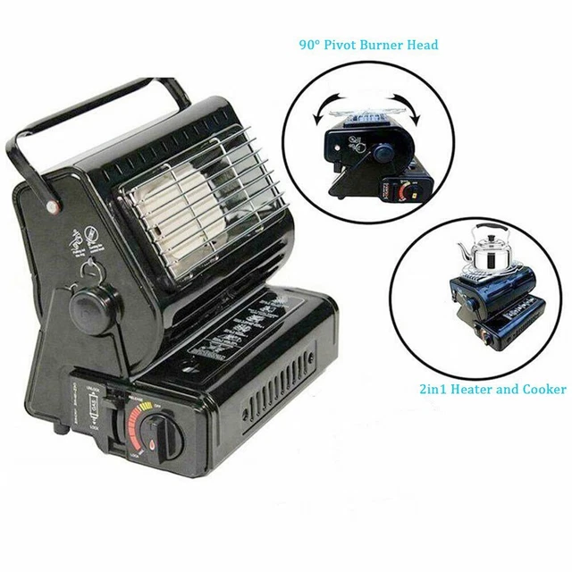 2in1 Gaskocher Camping Grill & tragbare Zeltheizung Heizstrahler Keramik DHL
