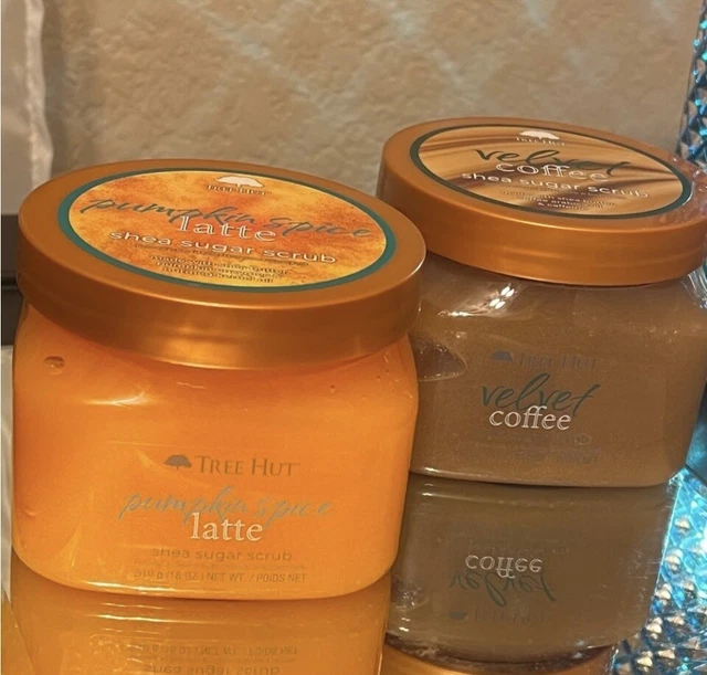 Tree Hut “Smells Like Fall” Duo Pumpkin Spice Latte & Velvet Coffee 18 oz each