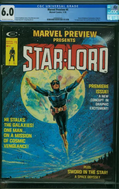 Marvel Preview #4 CGC 6.0 1976 1st Star-Lord! Magazine! Guardians! N7 395 cm