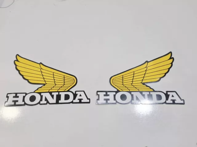 Honda Wings Classic Set of pair Retro Vintage Vinyl Racing Sticker Decal Bike Y1