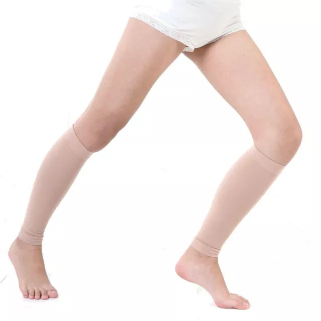 Calf Compression Sleeve Footless Socks 20-30 mmHg Varicose Veins Relieve Pain