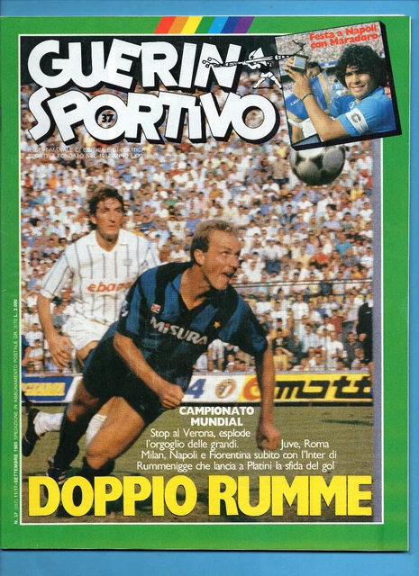 Guerin Sportivo N°9 1985 - Maradona, Platini, Napoli - Revue Football Vintage