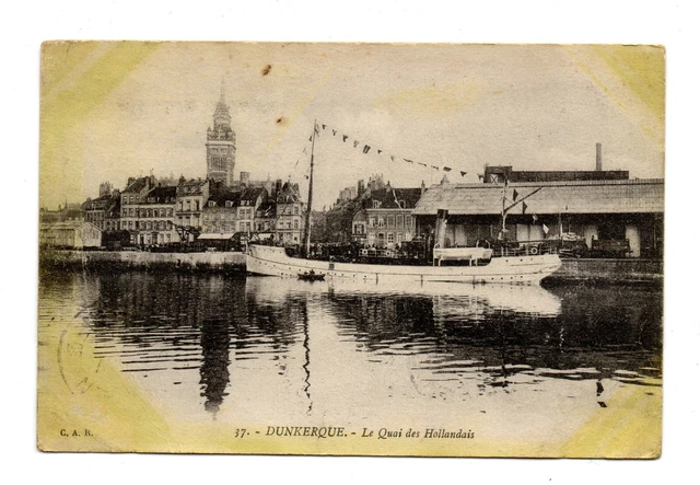 Fari - 59 DUNKERQUE cpa petite animation Le Phare 19 CAR