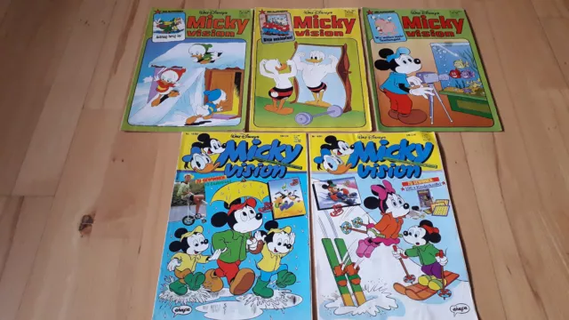 Walt Disneys Mickyvision - Konvolut 5 Comichefte Originale von 1981-91