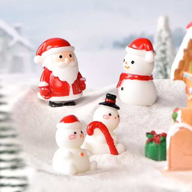 Santa Claus Micro Landscaping Christmas Miniature Snowman Figurine For 2022