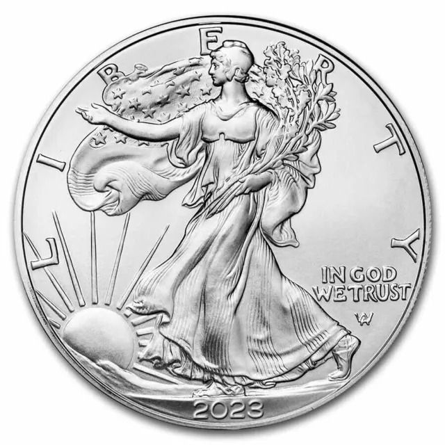 2023 $1 American 1 oz 1 Silver Eagle Coin 999 Fine Silver BU