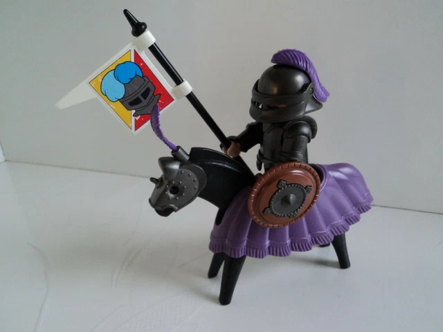 Armure De Chevalier Playmobil Noir Vintage - Réf. 3329 écuyer, Moyen-âge, Occasion