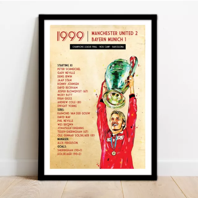 Manchester United - Man Utd Framed Art Print - 1999 Champions League.
