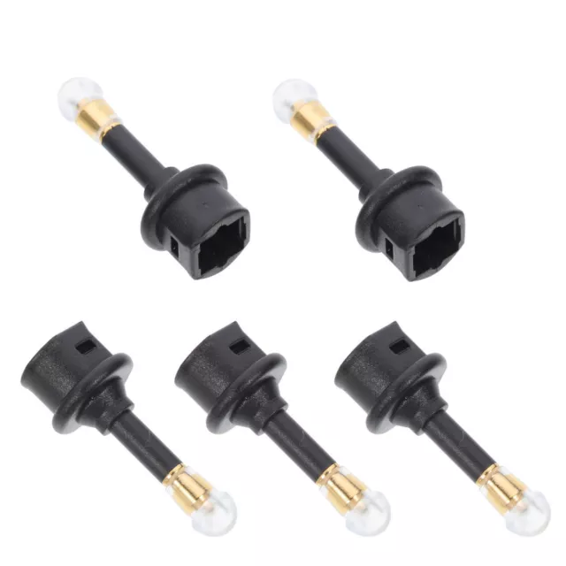 5 Pcs Fiber Optic Connector Female 2 RCA Stereo Audio 3.5mm