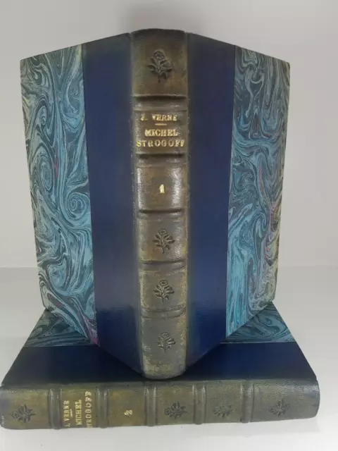 JULES VERNE- MICHEL STROGOFF- COMPLET en 2 VOL- ILLUSTRÉ- Relié- 1915