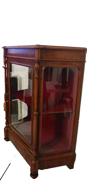 Vetrina Antica epoca 800 Vetrinetta Cristalliera libreria stile vittoriano